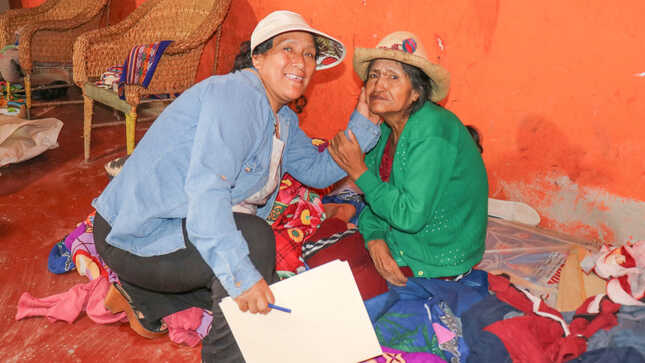 Foto con la beneficiada