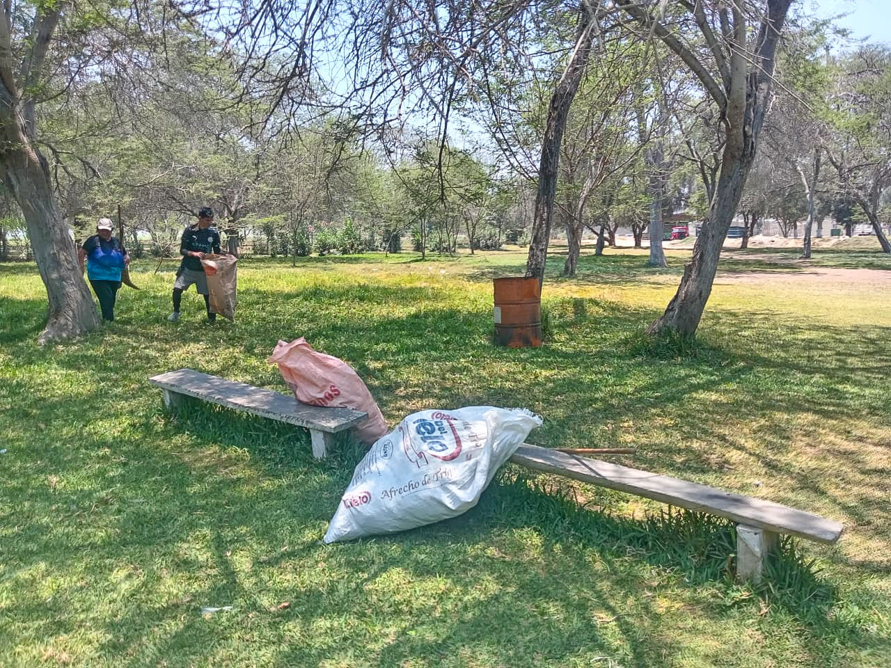Personal haciendo limpieza