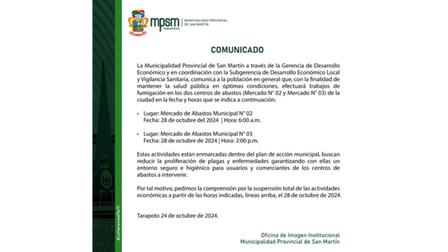 Comunicado.