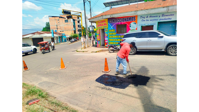 Seguimos trabajando con los mantenimientos en la ciudad de Tarapoto.