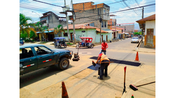 Seguimos trabajando con los mantenimientos en la ciudad de Tarapoto.