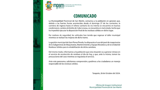 #Comunicado