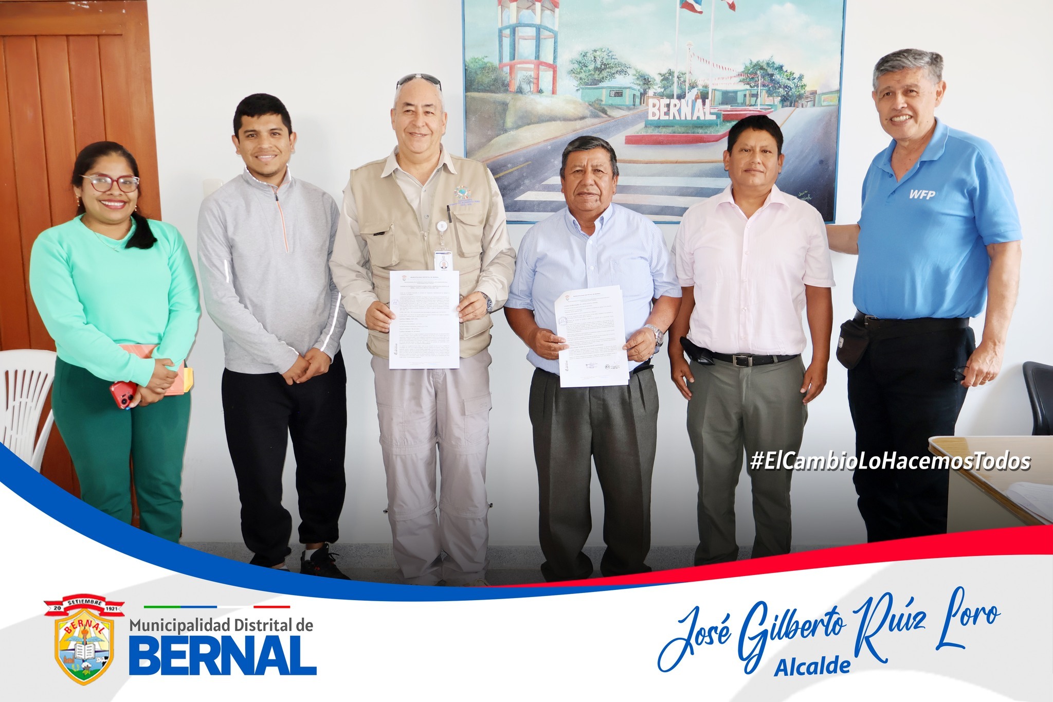Municipalidad de Bernal y Banco de Alimentos Piura CREE-SER unen fuerzas para combatir la desnutrici贸n.