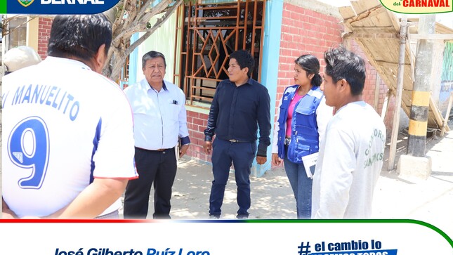 Alcalde de Bernal y representantes del Gobierno Regional de Piura realizan visita a de campo para evaluar terrenos municipales y coordinar proyectos.