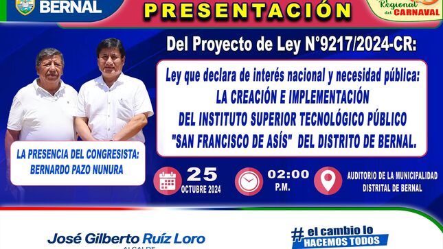 Un paso gigante hacia la Educación Superior en el Distrito de Bernal.