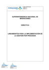 Vista preliminar de documento E04OPPDI004 -  DIRECTIVA LINEAMIENTOS PARA LA IMPLEMENTACIÓN  DE LA GESTIÓN POR PROCESOS