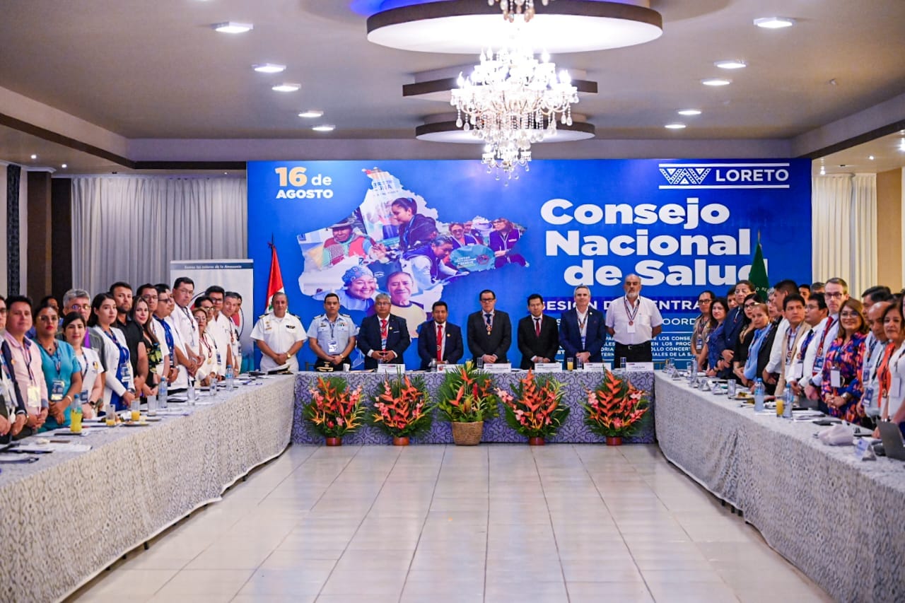 Gobernador de Loreto y Viceministro de Salud lideran sesión descentralizada del Consejo Nacional de Salud