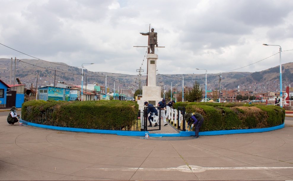 Parque Grau recibe trabajos de mantenimiento en honor a Miguel Grau