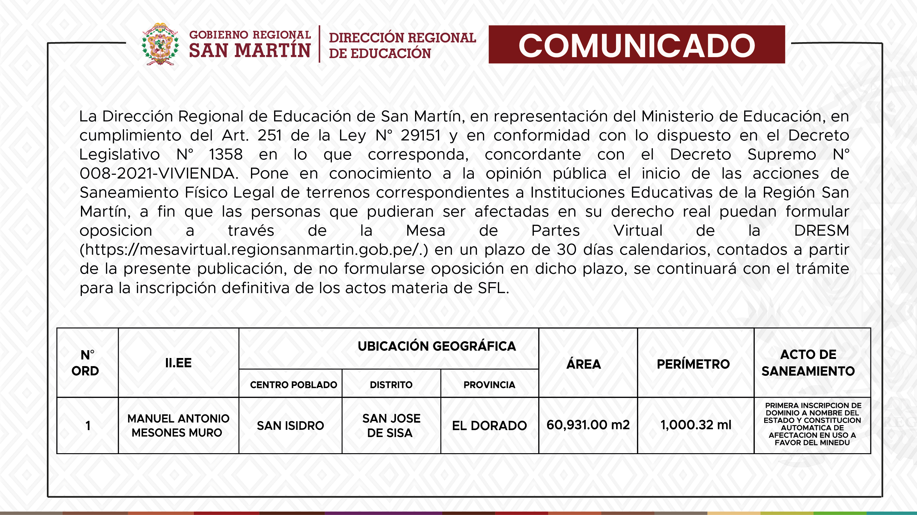 COMUNICADO WEB AVISO SANEAMIENTO 02_Mesa de trabajo 1
