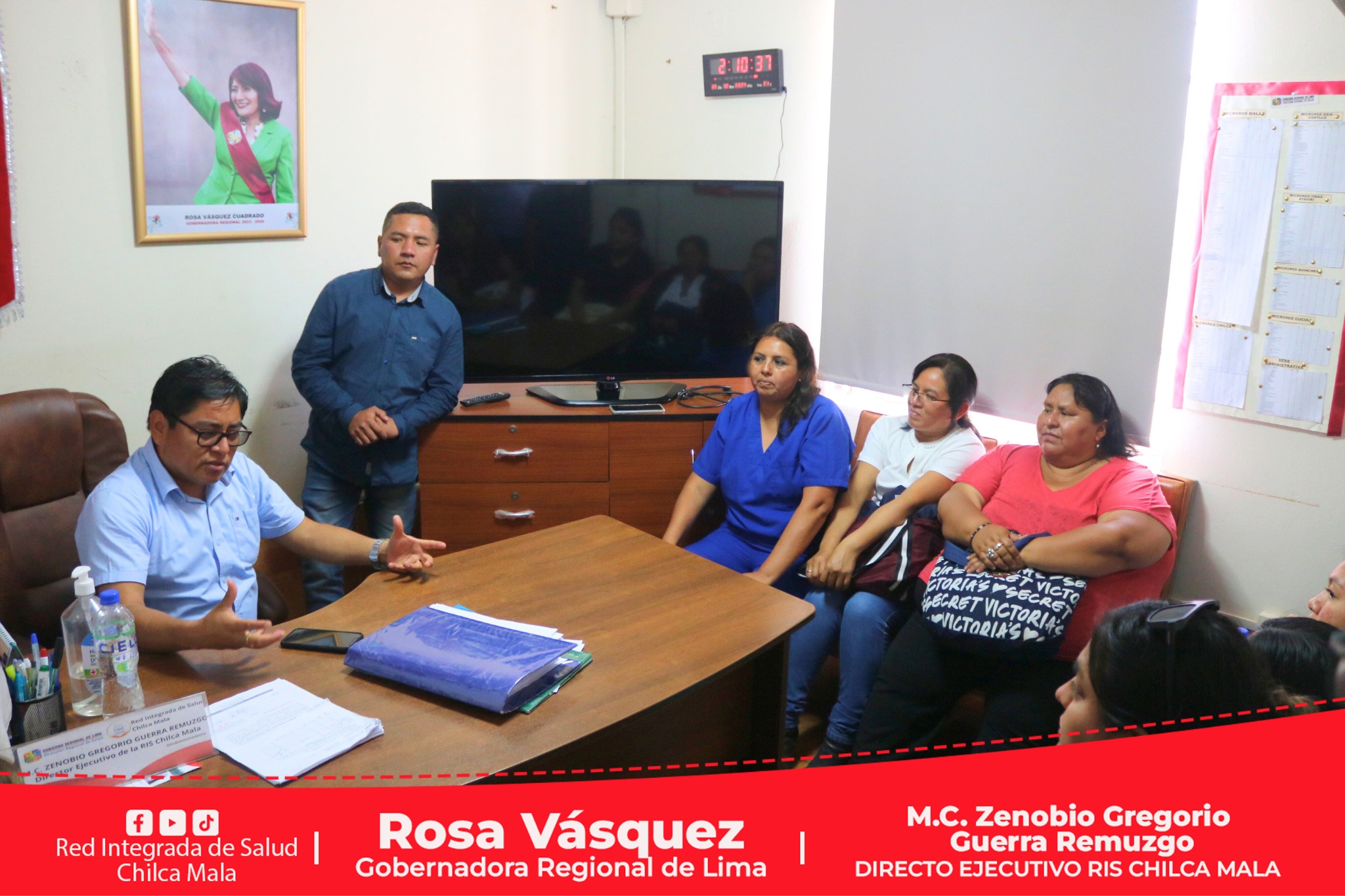 Titular de la RIS Chilca Mala lidera reunión con jefes de establecimientos de salud