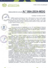 Vista preliminar de documento Resolución de Alcaldía N° 084-2024-MDG