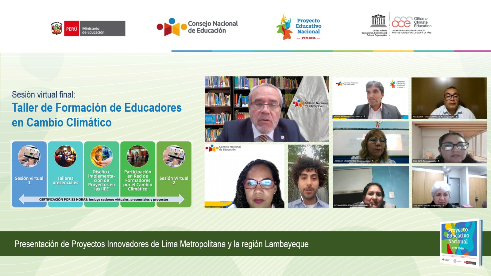 CNE clausura primer Programa de Formación de Educadores con más de 40 proyectos para mitigar el cambio climático