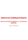 Vista preliminar de documento  Servicios Empaquetados Octubre 2013 