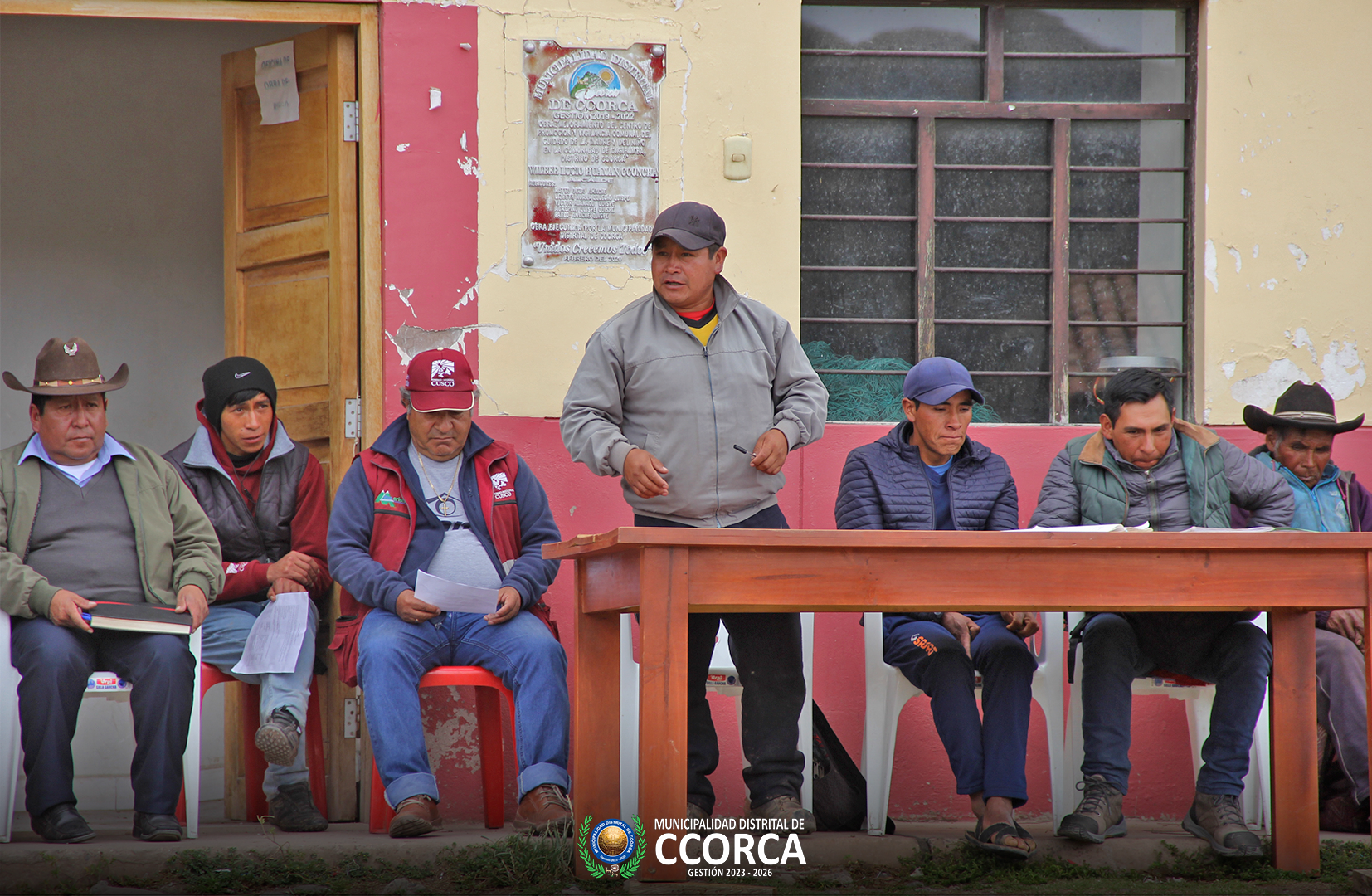 participación en la asamblea de Cusibamba