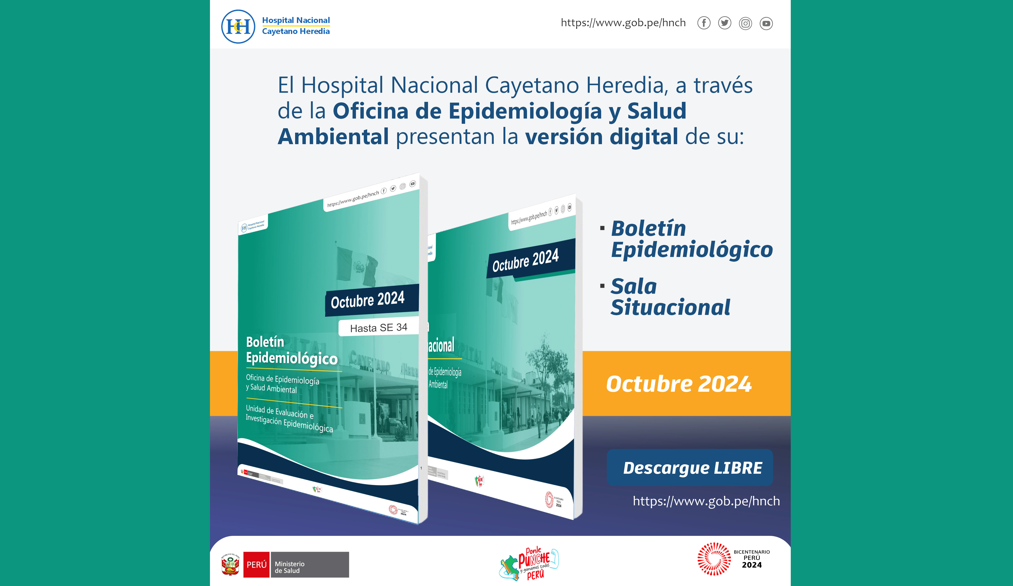 Boletín epidemiológico y sala situacional correspondientes a octubre del 2024