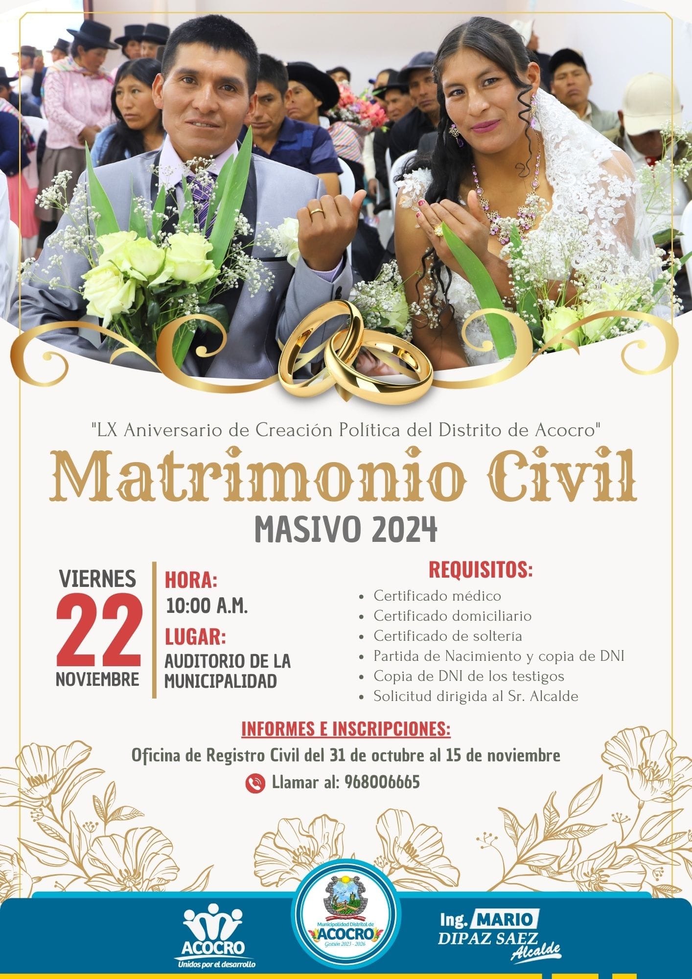Matrimonio Civil Masivo 2024