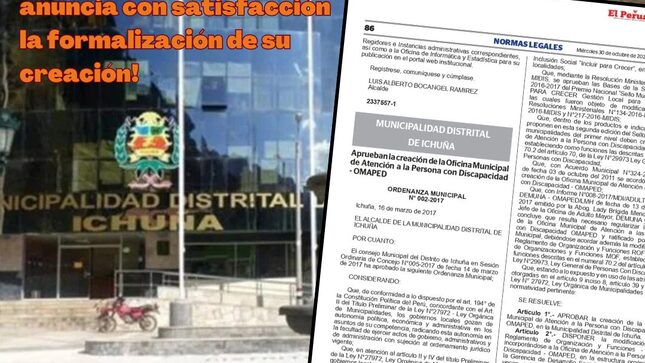 Diario Oficial EL PERUANO publico la formalización oficial de atención a la persona con discapacidad OMAPED