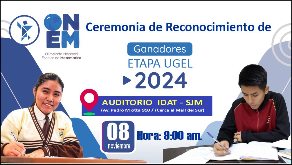 Invitación a Ceremonia de Reconocimiento de las delegaciones educativas clasificadas ONEM 2024