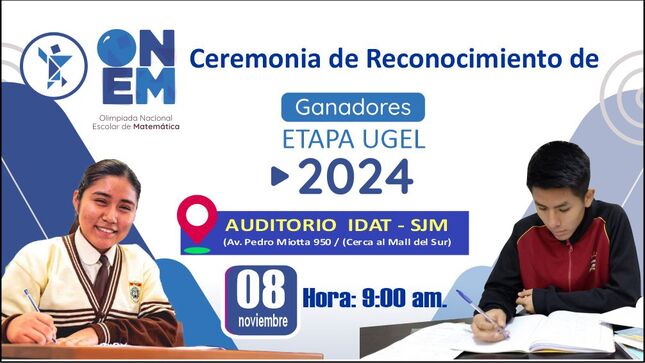 Invitación a Ceremonia de Reconocimiento de las delegaciones educativas clasificadas ONEM 2024
