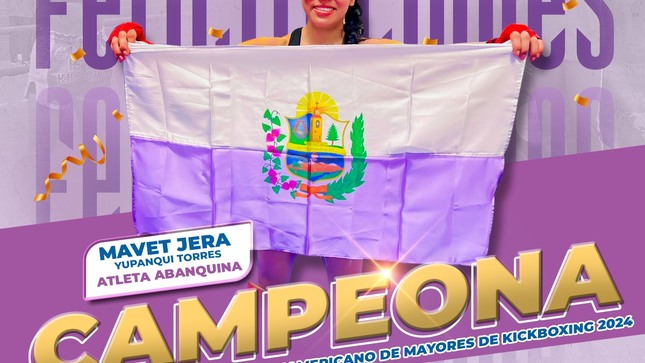 💯Municipalidad Provincial De Abancay Felicita A Mavet Yupanqui Torres, Campeona Panamericana De Kickboxing 2024.