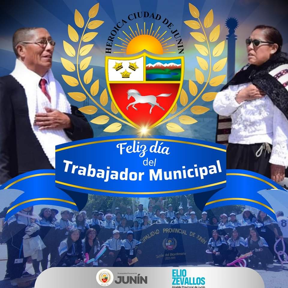 Imagen de felicitaciones con dos ancianos al costado.