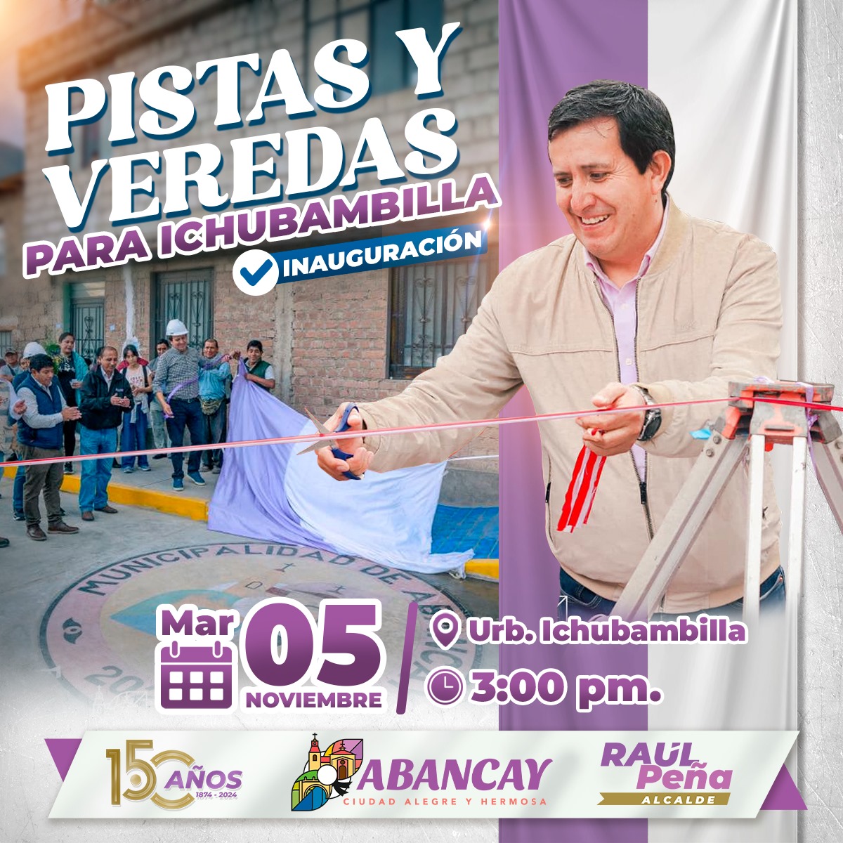 💯 MPA: Continuamos Impulsando El Desarrollo Y La Interconexión Urbana En El Sector De Ichubambilla.