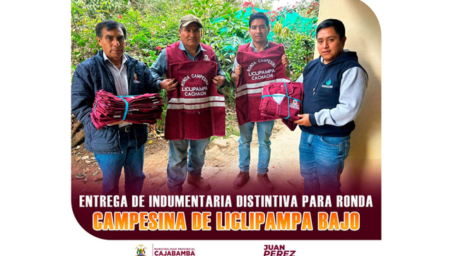 Entrega de Indumentaria Distintiva para la Ronda Campesina de Liclipampa Bajo 