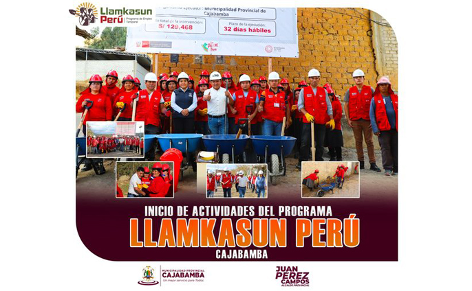 Inicio de actividades del programa LLAMKASUN PERÚ