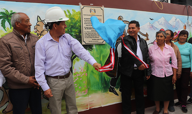 Inauguración del campo de grass sintético en el Centro Poblado de Salinitas
