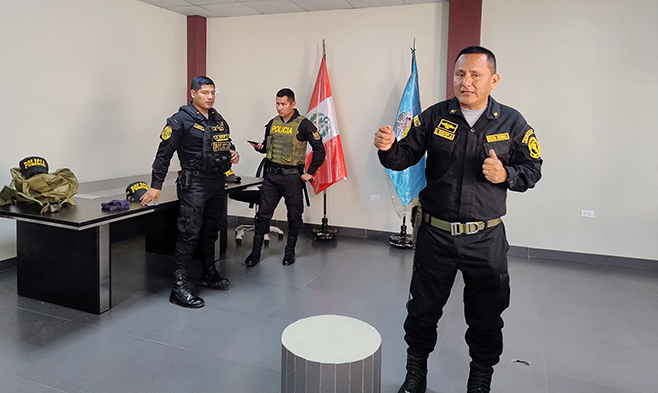 Personal de Serenazgo recibe charla instructiva y de capacitación con Policía Nacional del Perú