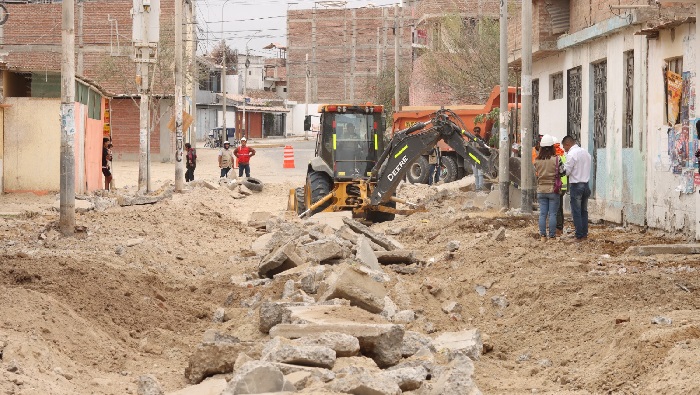 Avance de trabajos en calle 35