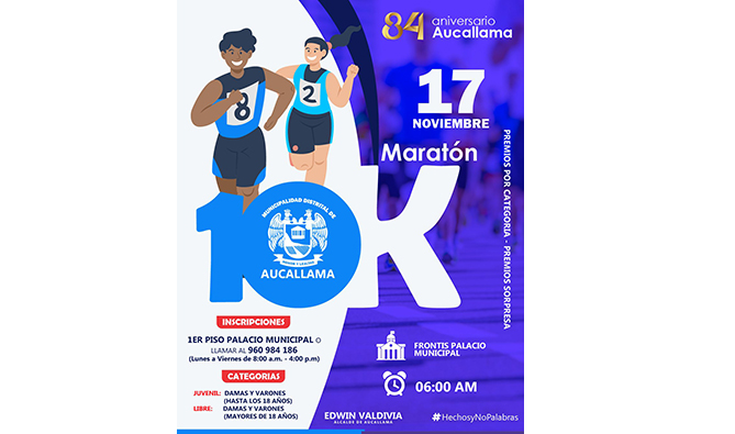 Maratón 10k en Aucallama