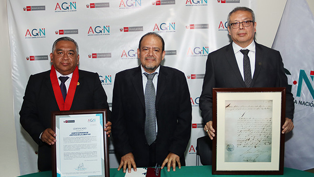 Archivo General de la Nación certificó documento bicentenario del Poder Judicial