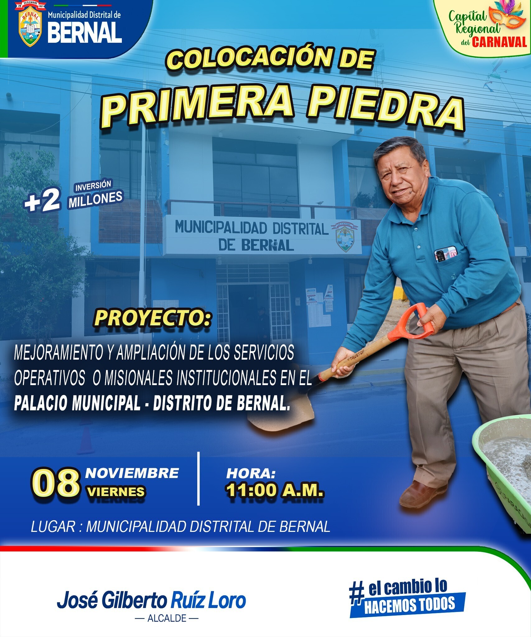 ¡Mejoramiento del Palacio Municipal de Bernal!