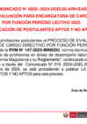 Vista preliminar de documento COMUNICADO N° 0020 -2024-UGEL05-ARH-EADP - PUBLICACIÓN DE POSTULANTES APTOS Y NO APTOS - 08/11/2024