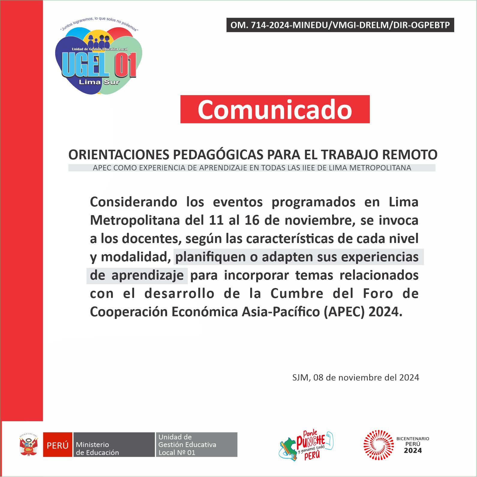 Orientaciones pedagógicas para el Trabajo remoto