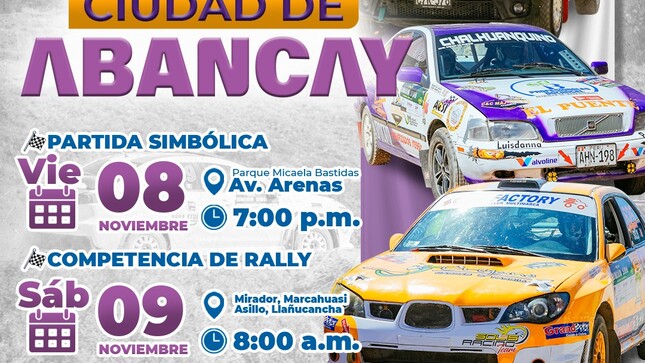 💯  ¡Prepárate Para La Adrenalina Del Rally Ciudad De Abancay!