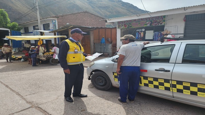 Operativo de control en Cusipata para la Seguridad Vial