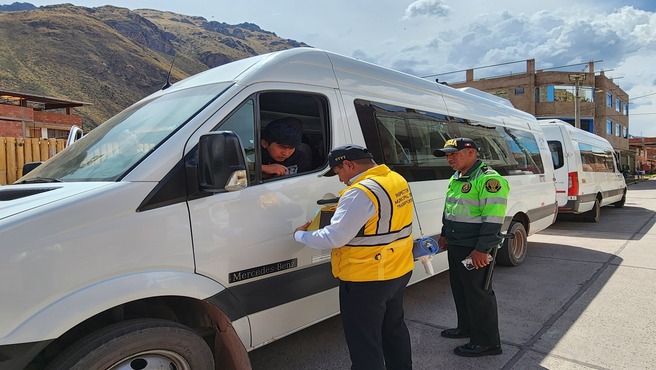 Operativo de control en Cusipata para la Seguridad Vial