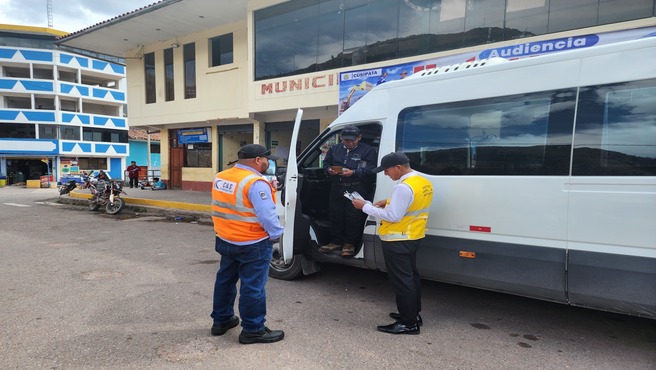 Operativo de control en Cusipata para la Seguridad Vial