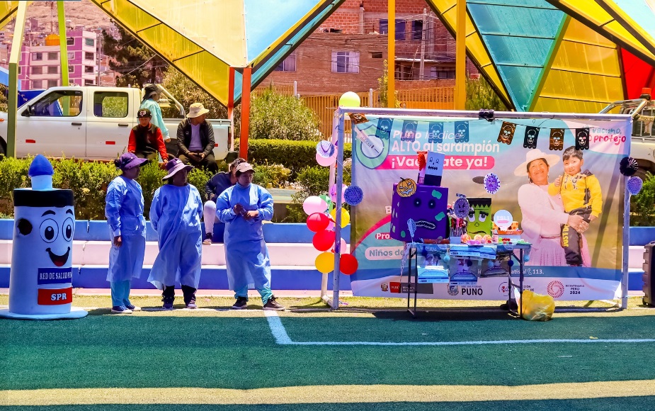 Municipalidad Provincial de Puno apoya en la exitosa jornada de vacunación "Festivacuna" en el Parque Ciudad de los Niños