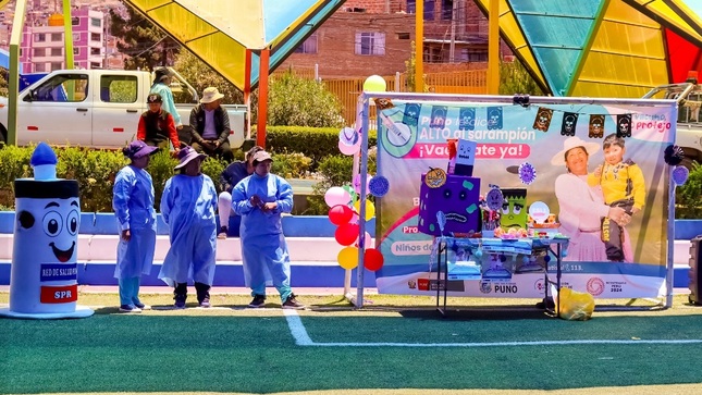 Municipalidad Provincial de Puno apoya en la exitosa jornada de vacunación "Festivacuna" en el Parque Ciudad de los Niños