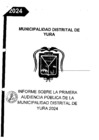 Vista preliminar de documento INFORME DE RENDICION DE CUENTAS DE LA PRIMERA AUDIENCIA PÚBLICA DE LA MUNICIPALIDAD DISTRITAL DE YURA 2024