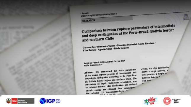  Investigación analiza los procesos de ruptura sísmica en la frontera de Perú, Brasil, Bolivia y Chile FOTO