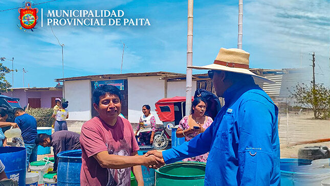 Municipalidad abastece de agua a 1600 familias