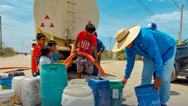 Municipalidad abastece de agua a 1600 familias