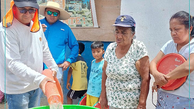 Municipalidad abastece de agua a 1600 familias
