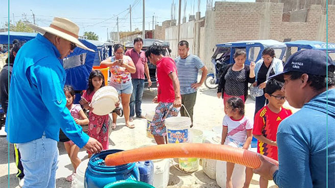 Municipalidad abastece de agua a 1600 familias
