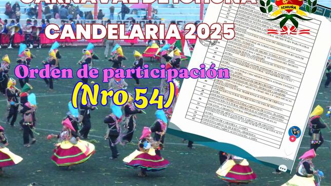 Carnaval de Ichuña ya tiene un sitial en el orden de participación en el mega evento de la Festividad Virgen María de la Candelaria 2025