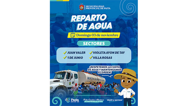 Reparto de agua.